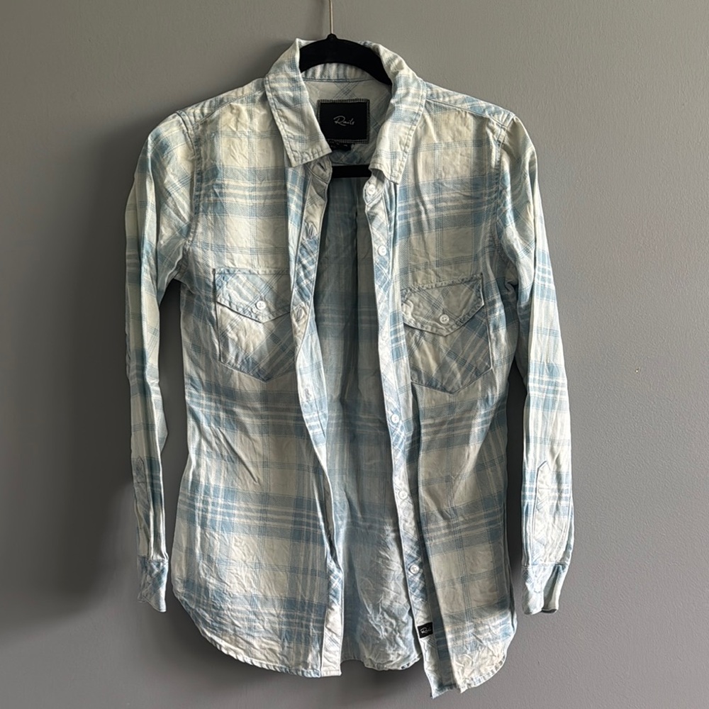 Plaid Blue Shirt by Rails